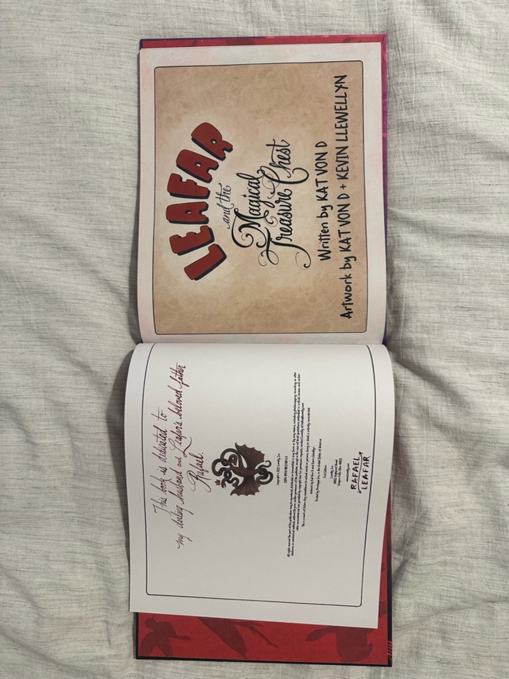 RARE Kat Von D “Leafar and the Magical Treasure Chest” Book + Tattoos Insert OOP - Picture 3 of 7